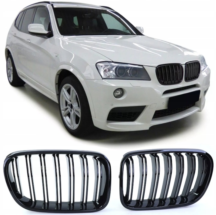 фото №11, Решётка радиатора решётки радиатора решётка do bmw x3 f25 x4 f26 дорестайлинг 2010-2014 чёрный блеск