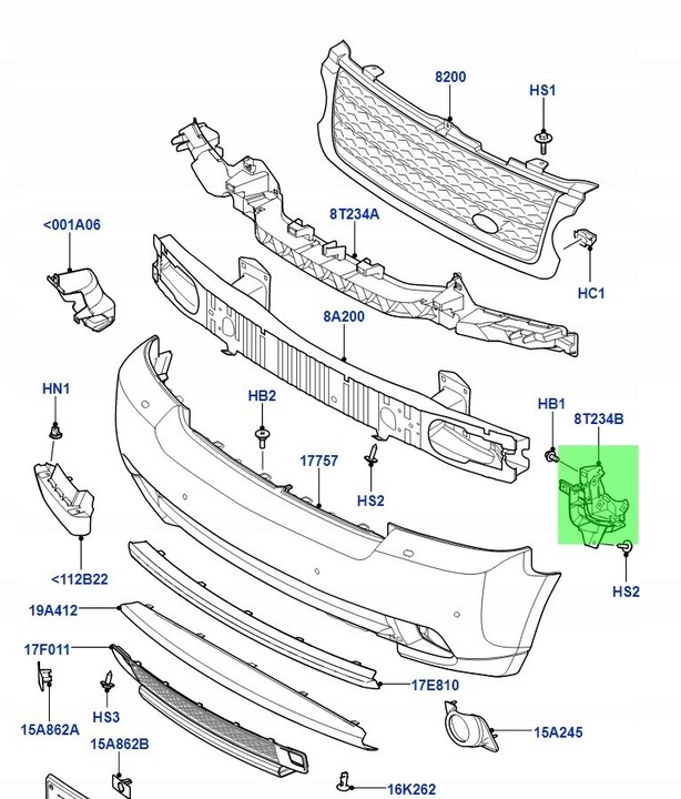 фото №3, 2x крепление ползун бампер range rover vogue 2010- lr011467 lr011577