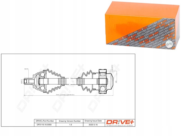 фото №1, Полуось приводная skoda octavia 04-13 l drive+