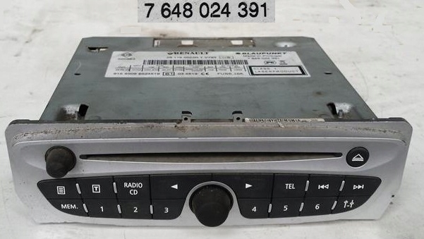 фото №1, Радіопрогравач cd renault megane iii 7648024391