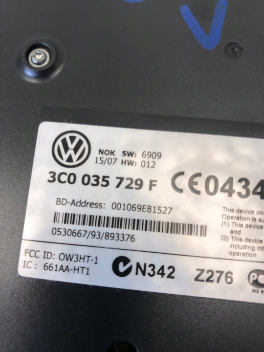 фото №5, Модуль блютуз vw golf v 3c0035729f