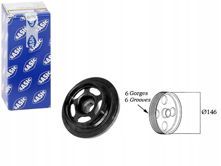 фото №8, Sasic колесо ременное вала mercedes cdi