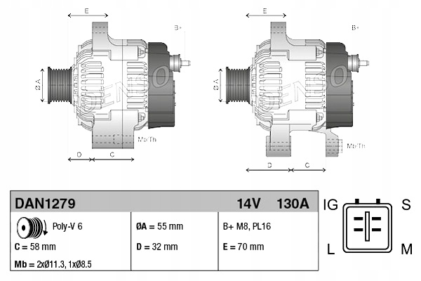 фото №4, Генератор lexus gs ls 4.3 08.00-11.11 denso