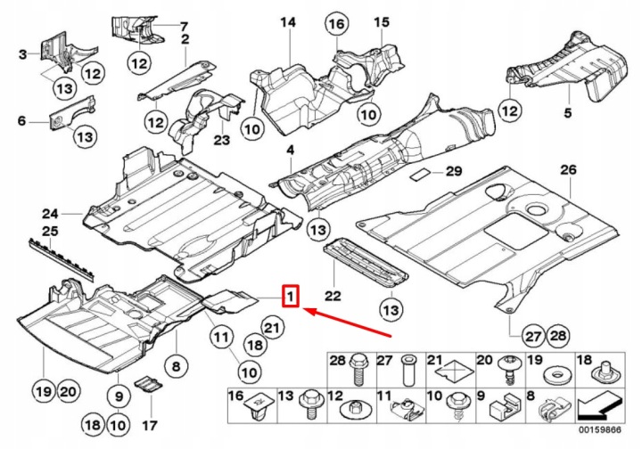 фото №6, Защита двигателя bmw 3 e46 8242567 51718242567 оригинальная