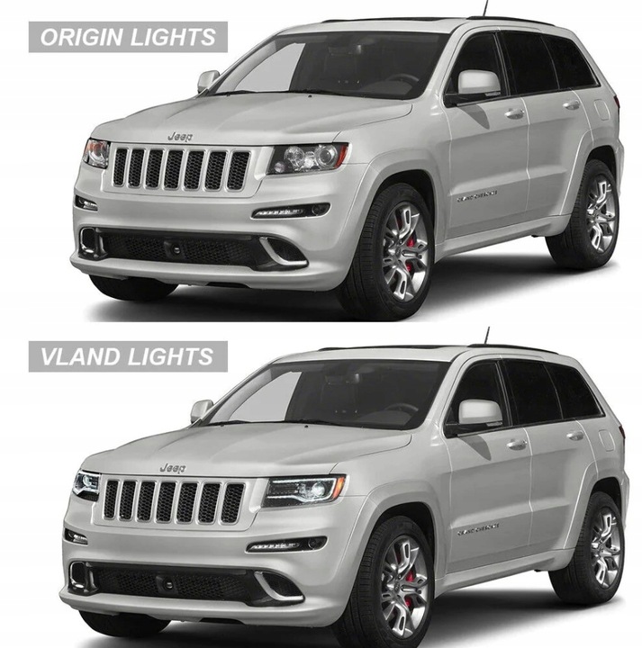 фото №10, Лампа лампи повний led drl eu vland чорні jeep grand cherokee wk2 2011-2013
