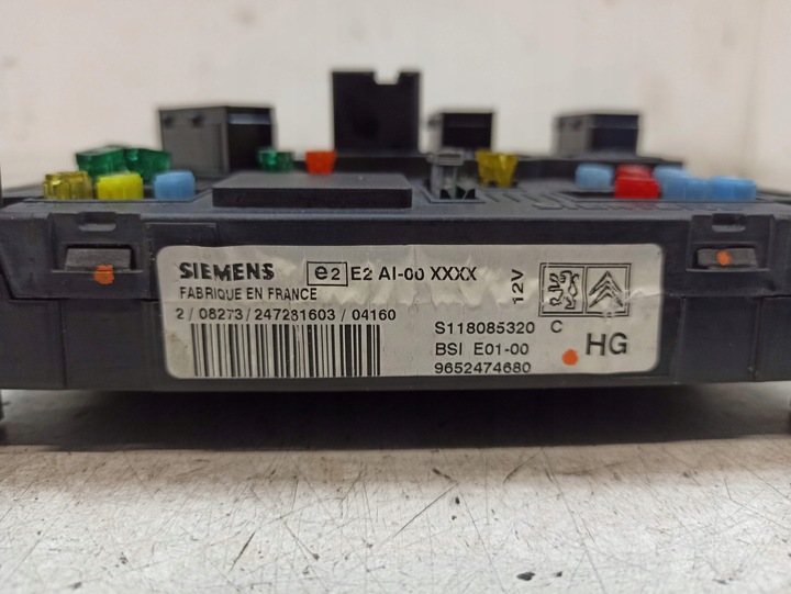 фото №6, Psa citroen peugeot siemens модуль bsi s118085320c, 9652474680