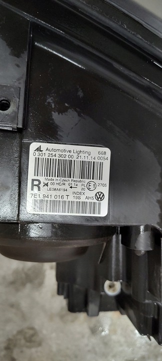 фото №11, Vw t5 рестайлинг лампа правая перед передняя 7e1941016t