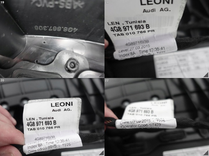 фото №11, Карта двері заднє p audi (oem) 4g8867222