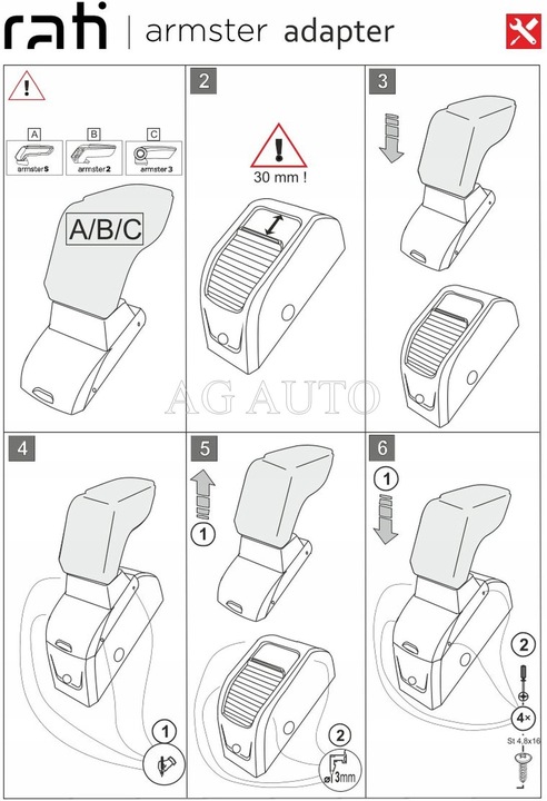 фото №7, Подлокотник з адаптер do citroen c3 aircross iii, 2021- , arm2-black