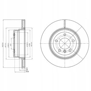 ГАЛЬМІВНІ ДИСКИ ГАЛЬМІВНІ DELPHI BG4284