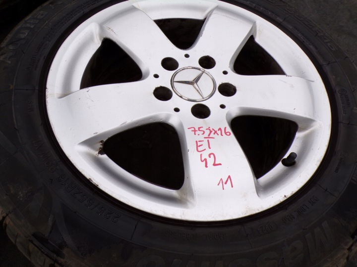 фото №10, Диски алюмінієві 16'' mercedes w211 w210 гарний шини 23 рік