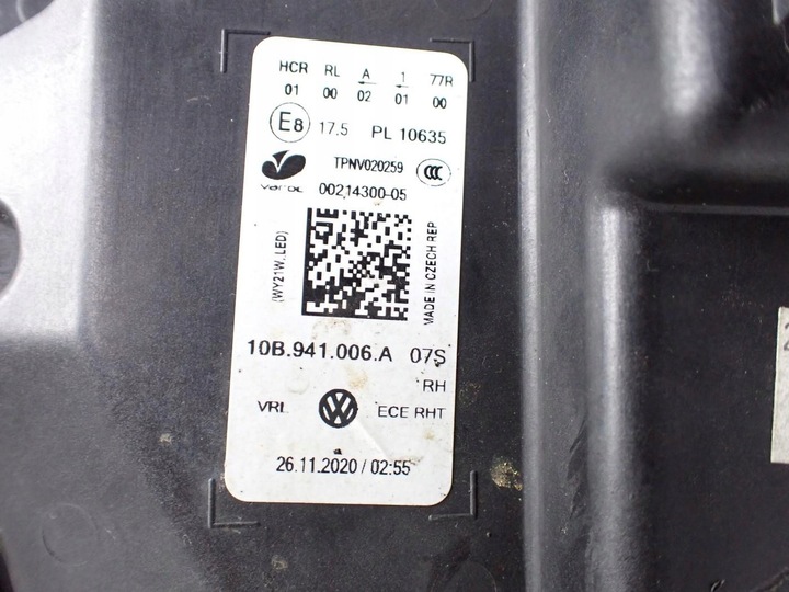 фото №15, Лампа праві перед повний led європа 10b941006a 992.941.591.de vw id3 id.3 21r