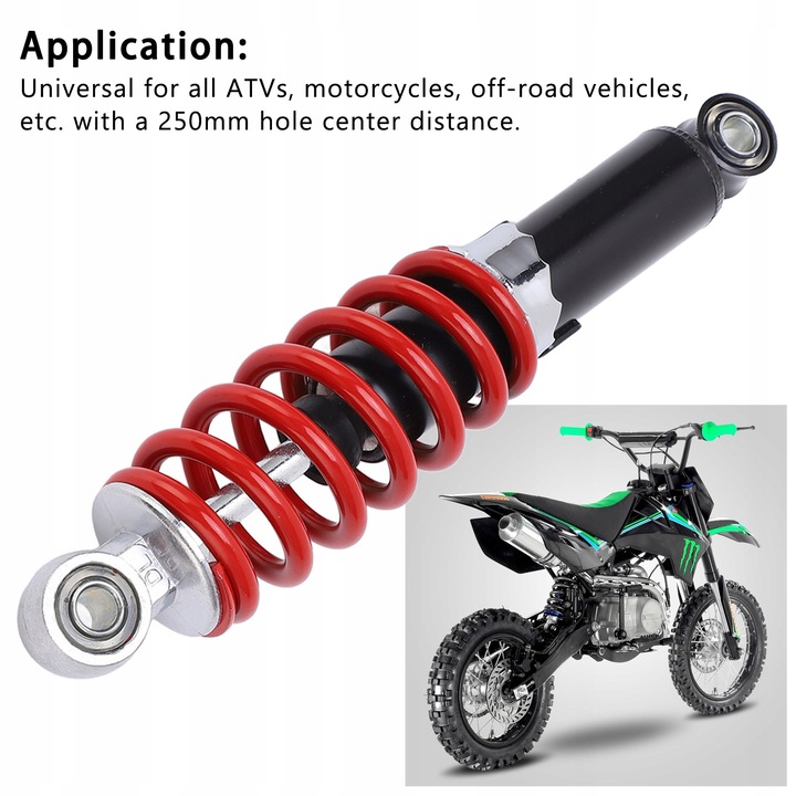 фото №9, Амортизатор do 50cc -125cc atv карт задний амортизатор 250mm