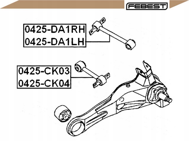 фото №2, Febest важіль mitsubishi зад carisma/space star 1,