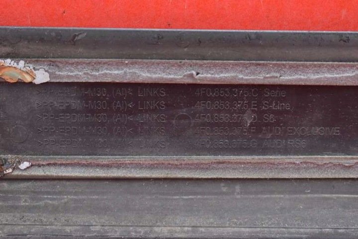 фото №10, Планка пороговая левый зад 4f0853375k audi a6 c6 sedan s-line 04-08