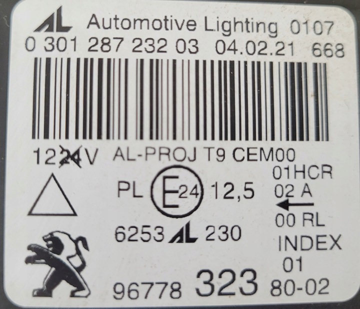 фото №6, Лампа передня права peugeot 308 t9 рестайлінг 9677832380-02