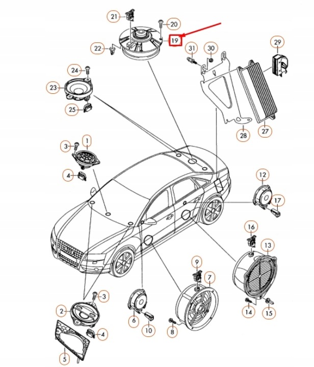 фото №11, Audi a4 b8 заднее панель полка динамика basowego 8t0035412d oem