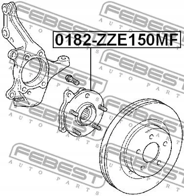 фото №3, Ступиця колеса 0182-zze150mf febest toyota auris