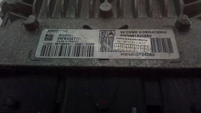 фото №7, Комп'ютер двигуна citroen c4 2,0hdi 9655534080