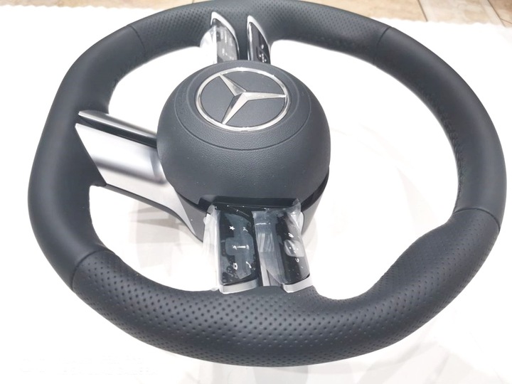 фото №7, Mercedes amg w206 w223 w213 w257 w167 кермо + подушка безпеки чорна нитка