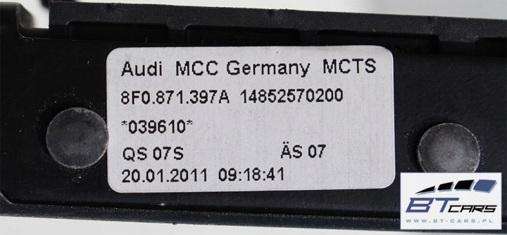 фото №8, Audi a5 cabrio замок засов крыша 8f0871397a 8f0 871 397 a 8f0 871 397 a 8f