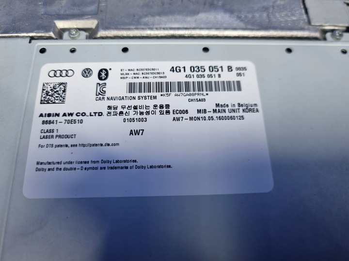 фото №8, Audi a7 c7 модуль навигации считыватель радиопроигрыватель mmi oem 4g1035051b