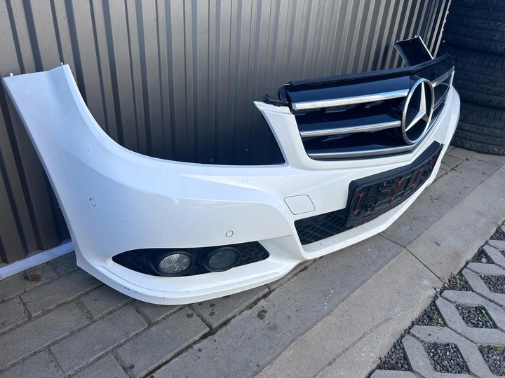 фото №11, Mercedes c класс w204 рестайлинг бампер перед переднее 149 белый комплектный