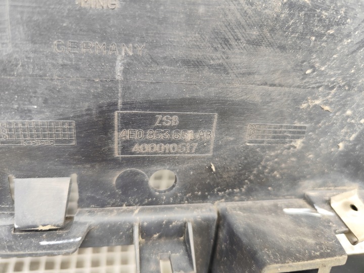 фото №16, Audi a8 d3 4e0 w12 s8 решётка решётка радиатора pod радар acc дистроник 4e0853651ab