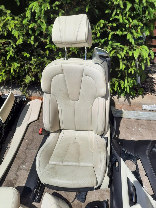 фото №5, Сидіння bmw m6 f06 2017 світлий салон обшивки двері карти підлокітник шкіра