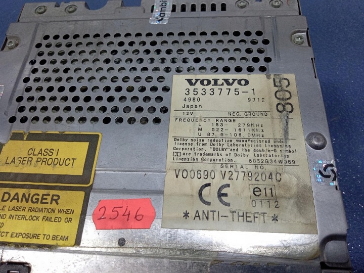 фото №7, Volvo s70 v70 c70 радио cd oem заводские sc-805 3533775