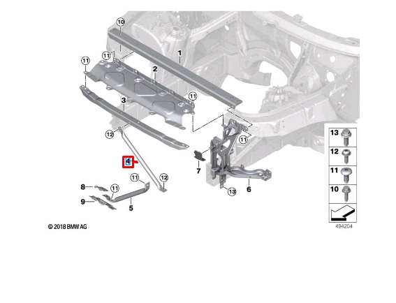фото №9, Bmw x5 g05 передний панель правое кронштейн 51647445102