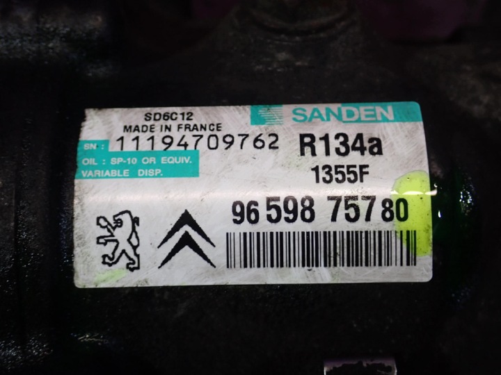 фото №9, Peugeot 207 06-09 1,4 vti компресор кондиціонера 9659875780