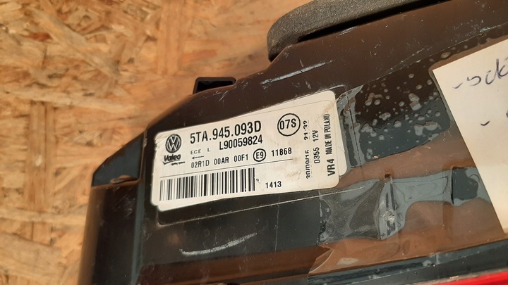 фото №8, Volkswagen touran ii лампа ліва зад задня w кришка багажника 5ta945093d
