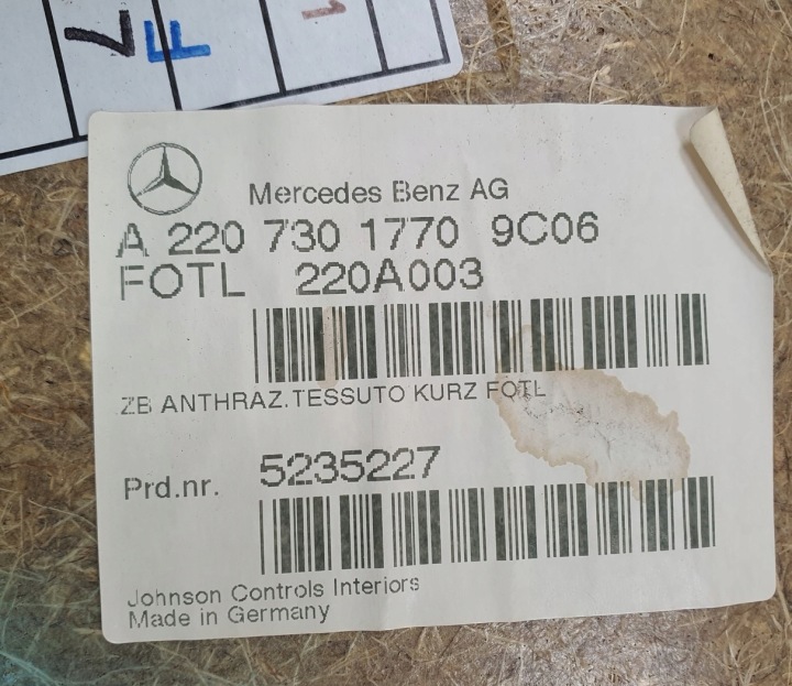 фото №8, Дверная карта (обшивка двери) левое зад mercedes w220