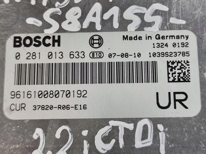 фото №7, Блок керування двигуна оригінальний номер 0281013633 honda cv-r iii 2.2 i-ctdi