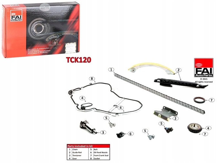 фото №1, Набір ланцюг розподільний вал fiat croma 2.2 16v 194