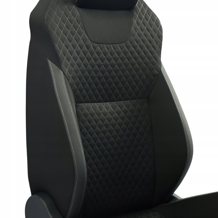 фото №12, Skoda rapid nh1 сиденье переднее с подогревом материал сатин чёрно серебряный левый