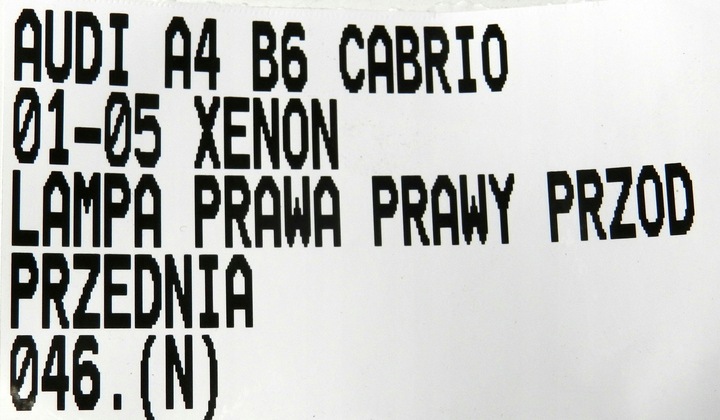 фото №10, Audi a4 b6 01-05 cabrio лампа правая правые перед ксенон комплектная