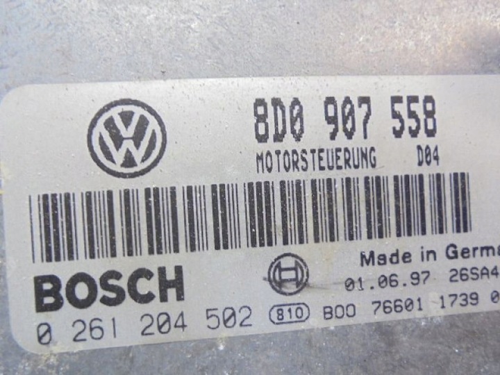 фото №5, Passat b5 компьютер 8d0907558 1,6 0261204502