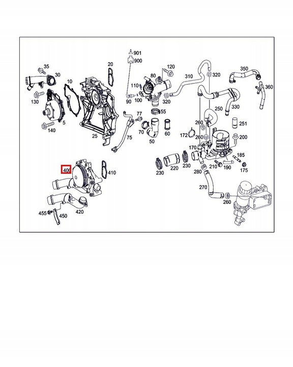 фото №6, Насос води mercedes vito w447 2.2 cdi a6512008401 013046804kt