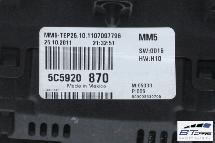 фото №13, Vw the beetle прилади спідометр бензин 5c5920870 5c5920870x 5c5 920 870 5c59