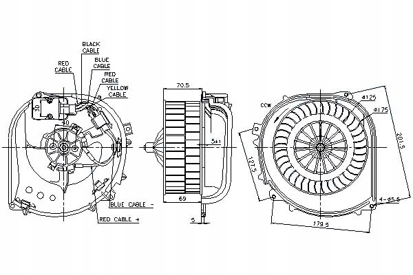 фото №1, Вентилятор повітродувка nissens 1408300508 1408301208