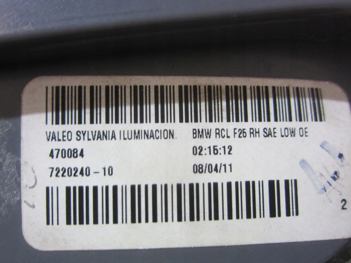 фото №13, Bmw x3 f25 лампа задняя правая наружная зад usa low 7220240 63217220240