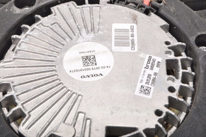 фото №7, Volvo s60 iii xc60 s90 xc90 2.0 t5 250km вентилятор радиатор 31657360