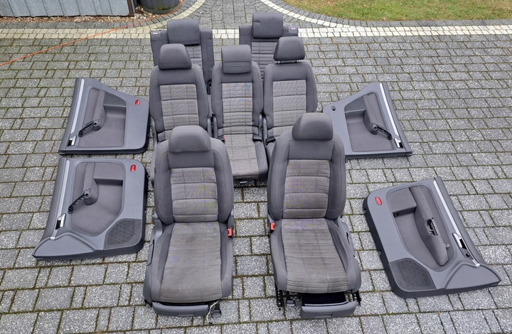фото №8, Vw touran i 7 человек комплект сидений 3 rzędy обшивки дверь