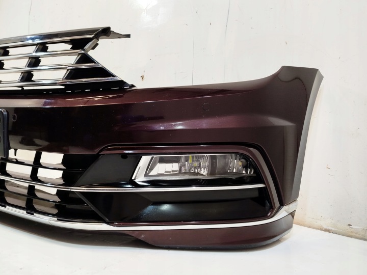 фото №6, Бампер перед vw passat b8 przed-lift ld3y 4xpdc решётка радиатора r-line комплектный !