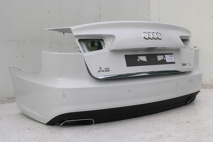 фото №11, Audi a6 sedan зад бампер задний крышка багажника 4g 4g5 лампы 2y2y ls9r белый