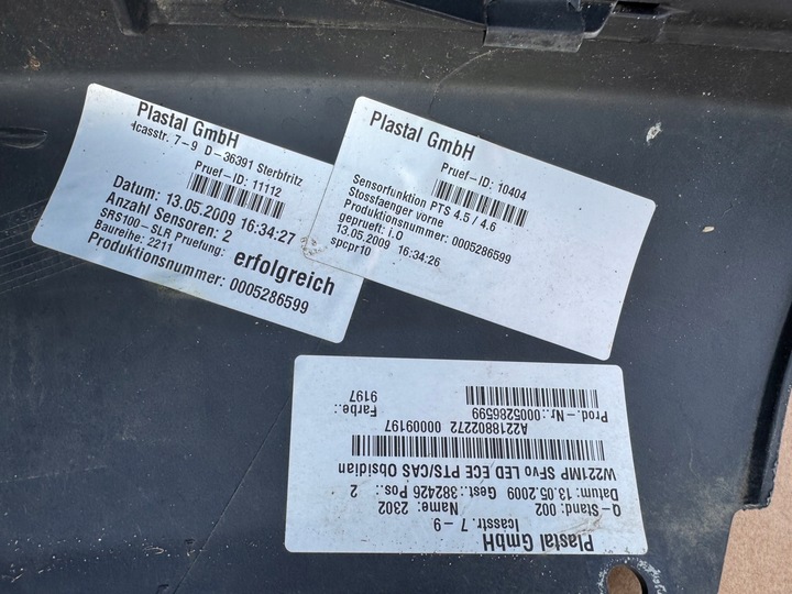 фото №14, Бампер перед mercedes s клас w221 221 рестайлінг оригінал ні клеєний