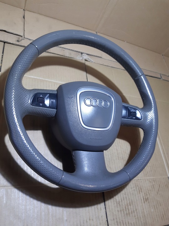 фото №6, A6 c6 руль трёхспицевый подушка безопасности кожа 4f0419091h