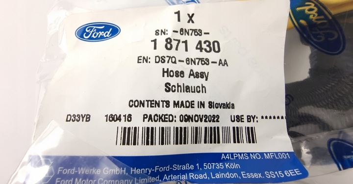 фото №15, Шланг гнучкий радіатор масла ford mondeo mk5